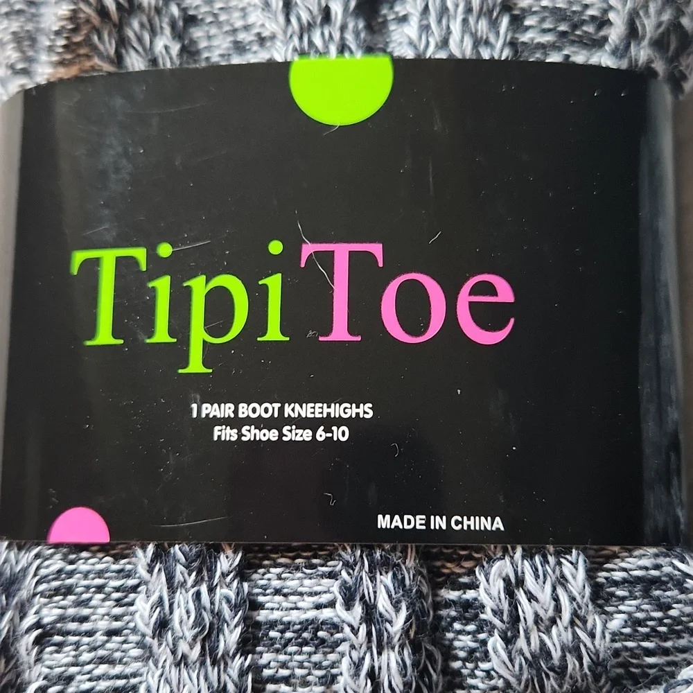 Boot Kneehigh Socks With Button Accents